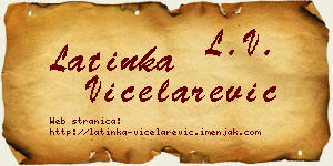 Latinka Vicelarević vizit kartica